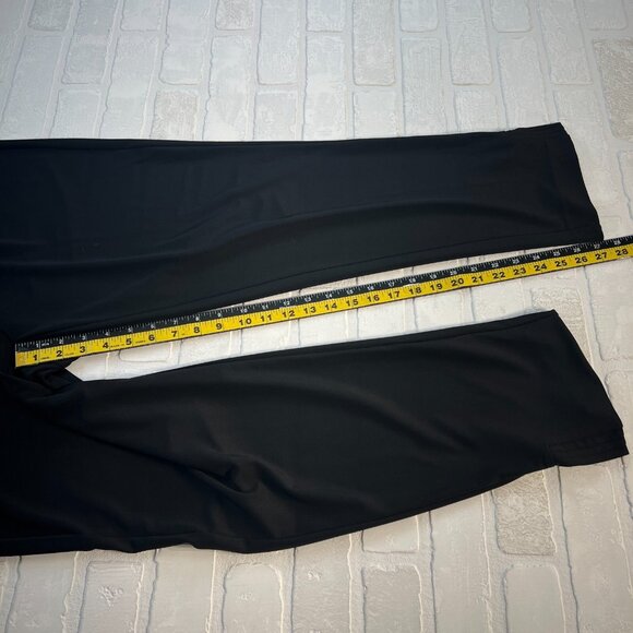 Talbots Pants Womens 1X Black Pull On Tapered Stretch Slit Casual Dress Slinky - Picture 10 of 14